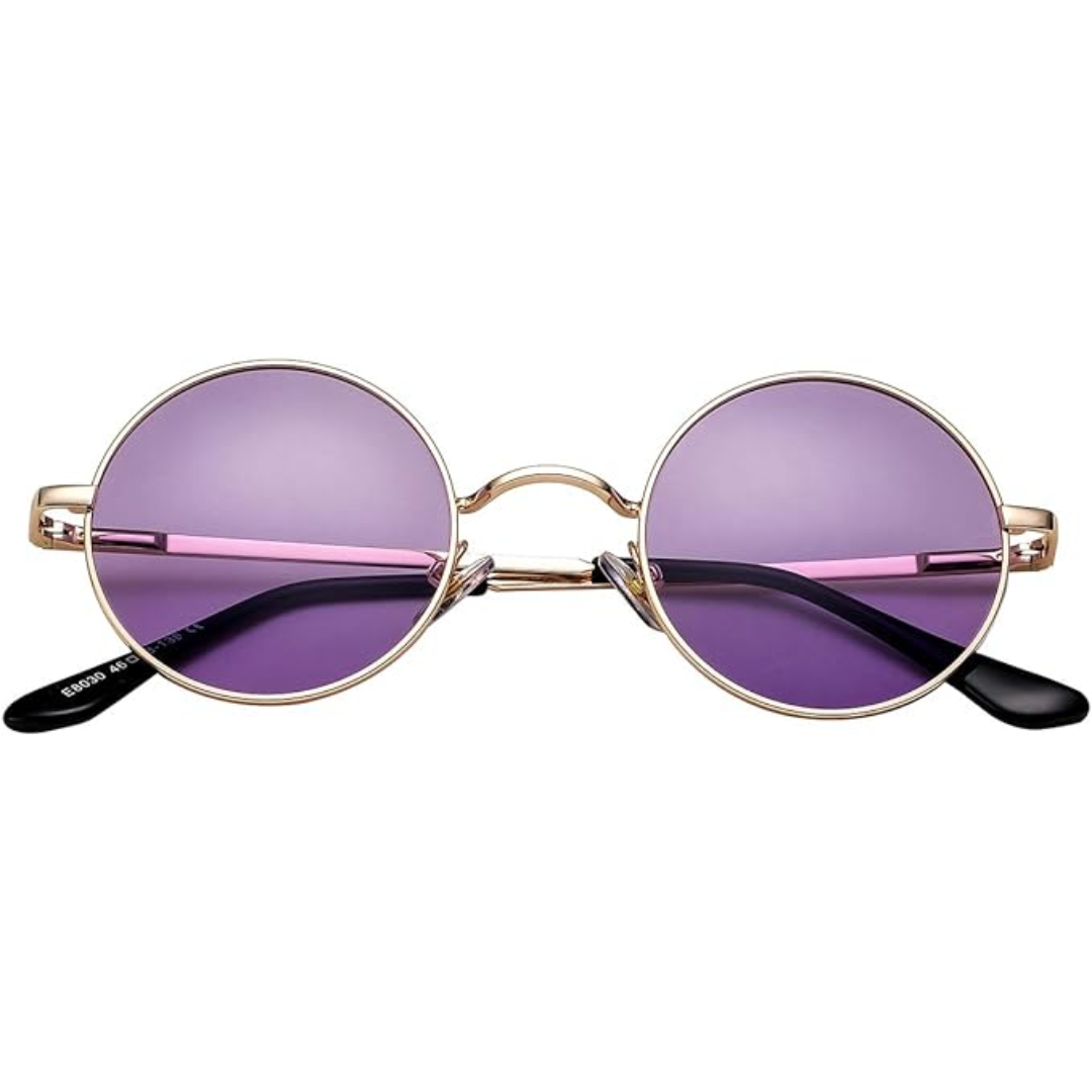 Circle Frame Polarized Sunglasses Anti-Glare UV Protection Vintage Round Eyewear for Outdoor Beach Festival Everyday Wear Men Women | Thomler