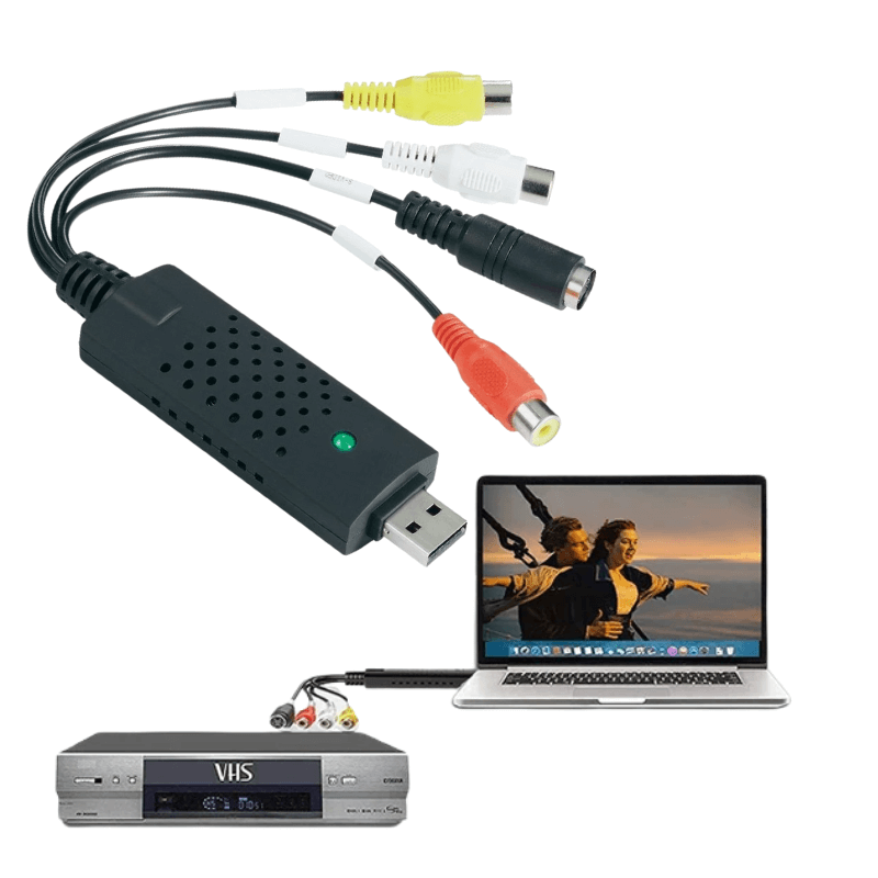 USB Video Tape Player & PC Recording Interface for Archiving Home Movies to Computer Files | Thomler