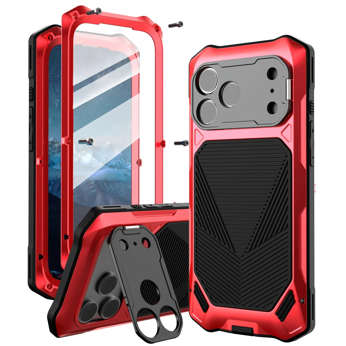 Aluminum iPhone 17 & iPhone Air Case with Integrated Screen Guard – Full-Edge Metal Protective Shell for Daily Use | Thomler