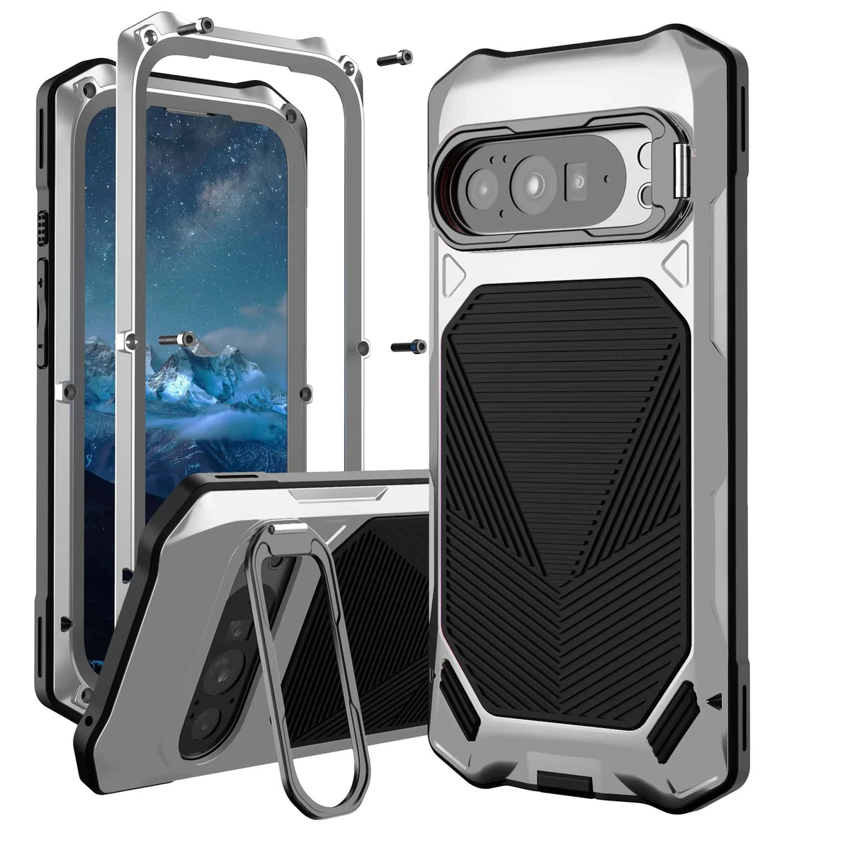 Protective Google Pixel Case with Integrated Screen Shield & Kickstand | Thomler