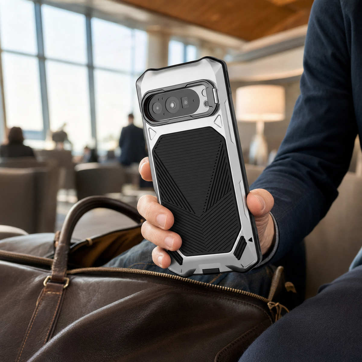 Protective Google Pixel Case with Integrated Screen Shield & Kickstand | Thomler