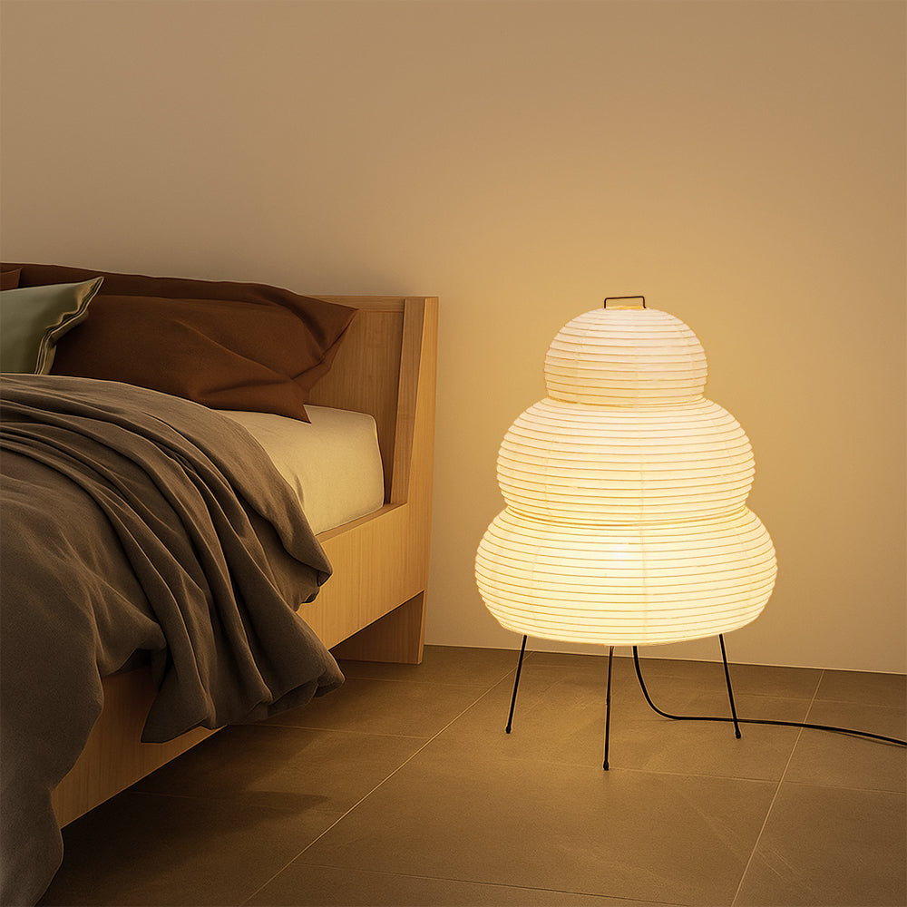 Cloud Rice Paper Floor Lamp 40in Warm White LED Ambient Standing Light for Living Room Bedroom Modern Minimalist Tall Accent Lighting | Thomler