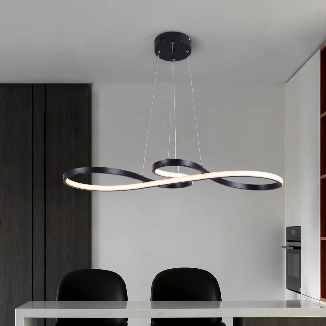 Pendant Light Aluminum LED Ring 75.0 cm Adjustable Dining Room Living Area Modern Dimmable Hanging Lamp Remote Control | Thomler