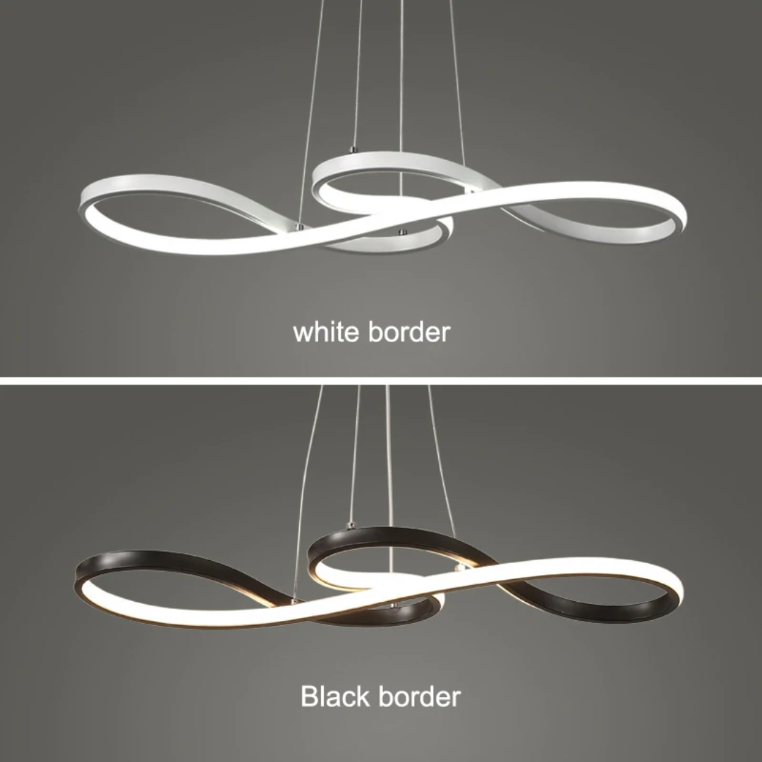 Pendant Light Aluminium LED Ring 95.0 cm (37.4") Black Dining Room Dimmable Remote Control Hanging Ceiling Light | Thomler