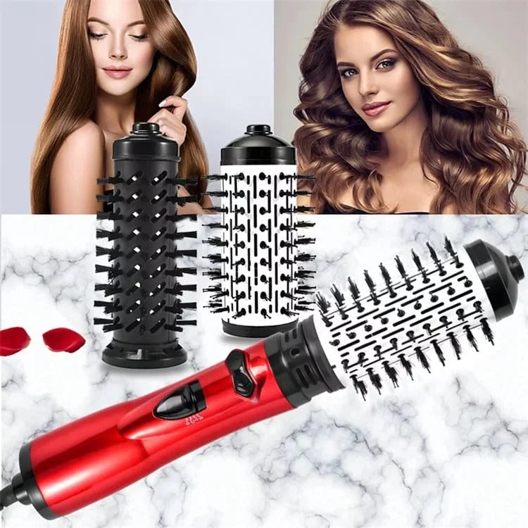 Dual-Brush Volumizing Hot Air Styler with 360° Rotation & 3 Heat Settings for All Hair Types | Thomler
