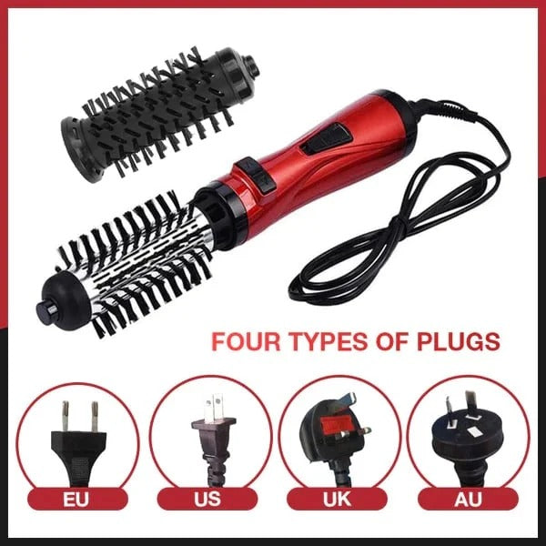 Dual-Brush Volumizing Hot Air Styler with 360° Rotation & 3 Heat Settings for All Hair Types | Thomler