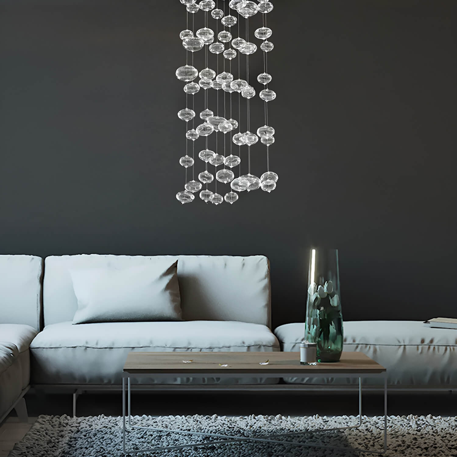 Textured Glass Globe Multi-Light Fixture – Contemporary Overhead Lighting for Dining Rooms & Entryways | Thomler