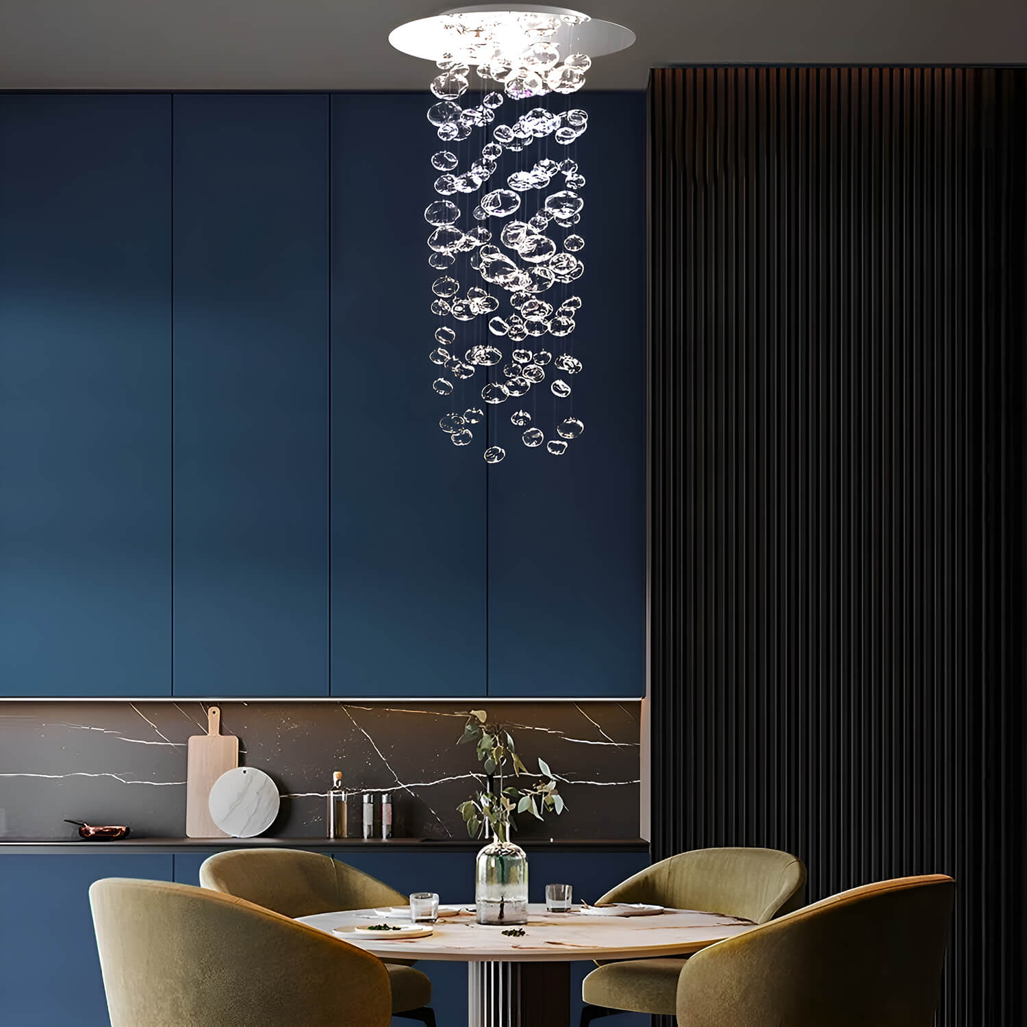 Textured Glass Globe Multi-Light Fixture – Contemporary Overhead Lighting for Dining Rooms & Entryways | Thomler