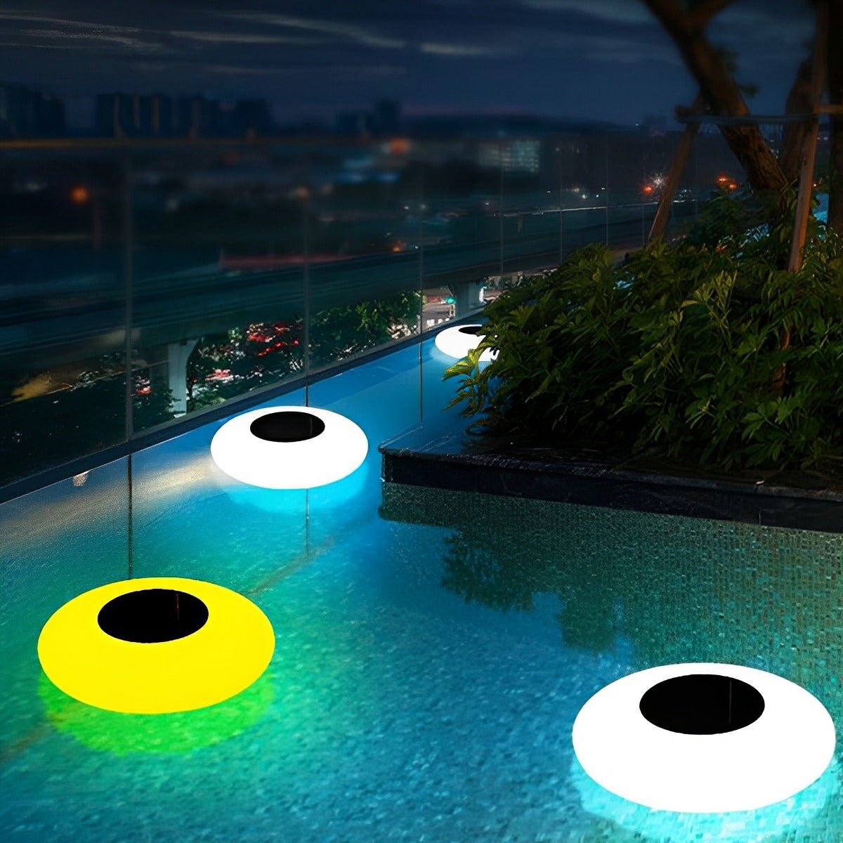 Floating Pool Light Solar Powered 32.0 cm RGB Waterproof Garden Pond LED Remote Control Outdoor Water Lamp | Thomler