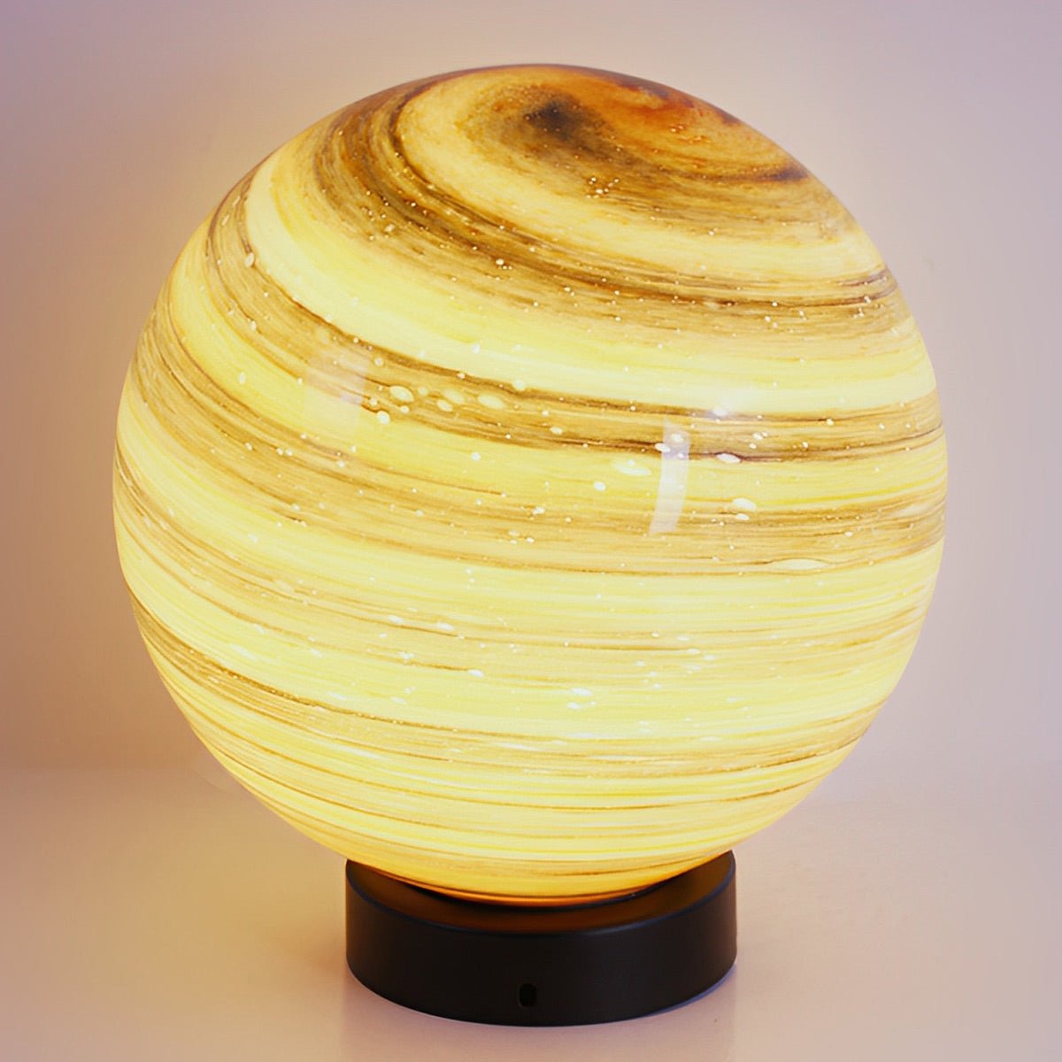 Outdoor Post Light Glass Globe Ø 40.0 cm Marble Effect Garden Fence Driveway Waterproof Pillar Lamp | Thomler
