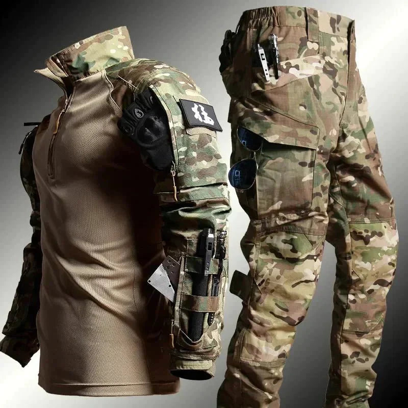 Men's Tactical Two-Piece Outdoor Set – Water-Resistant Jacket & Pants for Hiking, Camping & Field Activities | Thomler