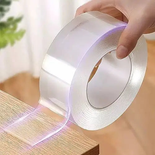 Mounting Tape PET Gel 3.0 cm x 3.0 m Transparent Damage Free Wall Hanging Heavy Duty Double Sided Adhesive Strip | Thomler
