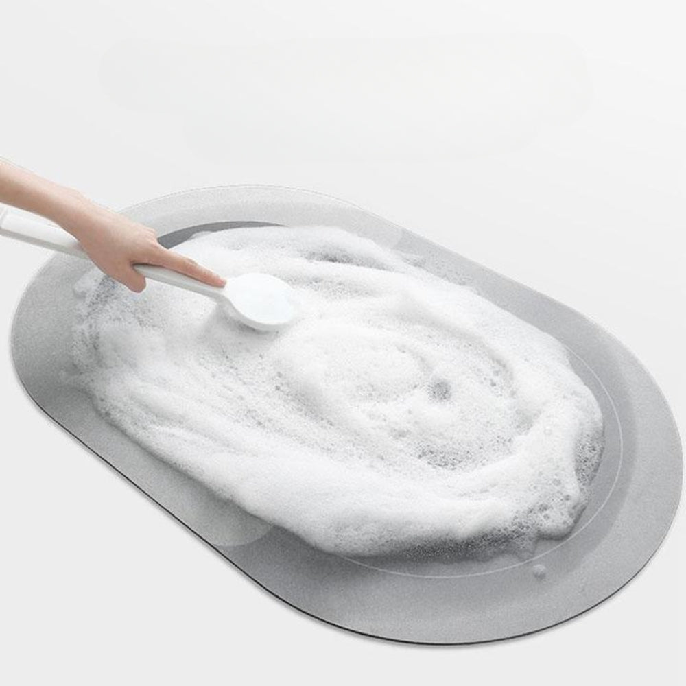 Absorbent Microfiber Bath Mat with Non-Slip Backing for Shower & Tub | Fast-Drying Bathroom Floor Mat | Soft Water-Wicking Shower Rug | Thomler