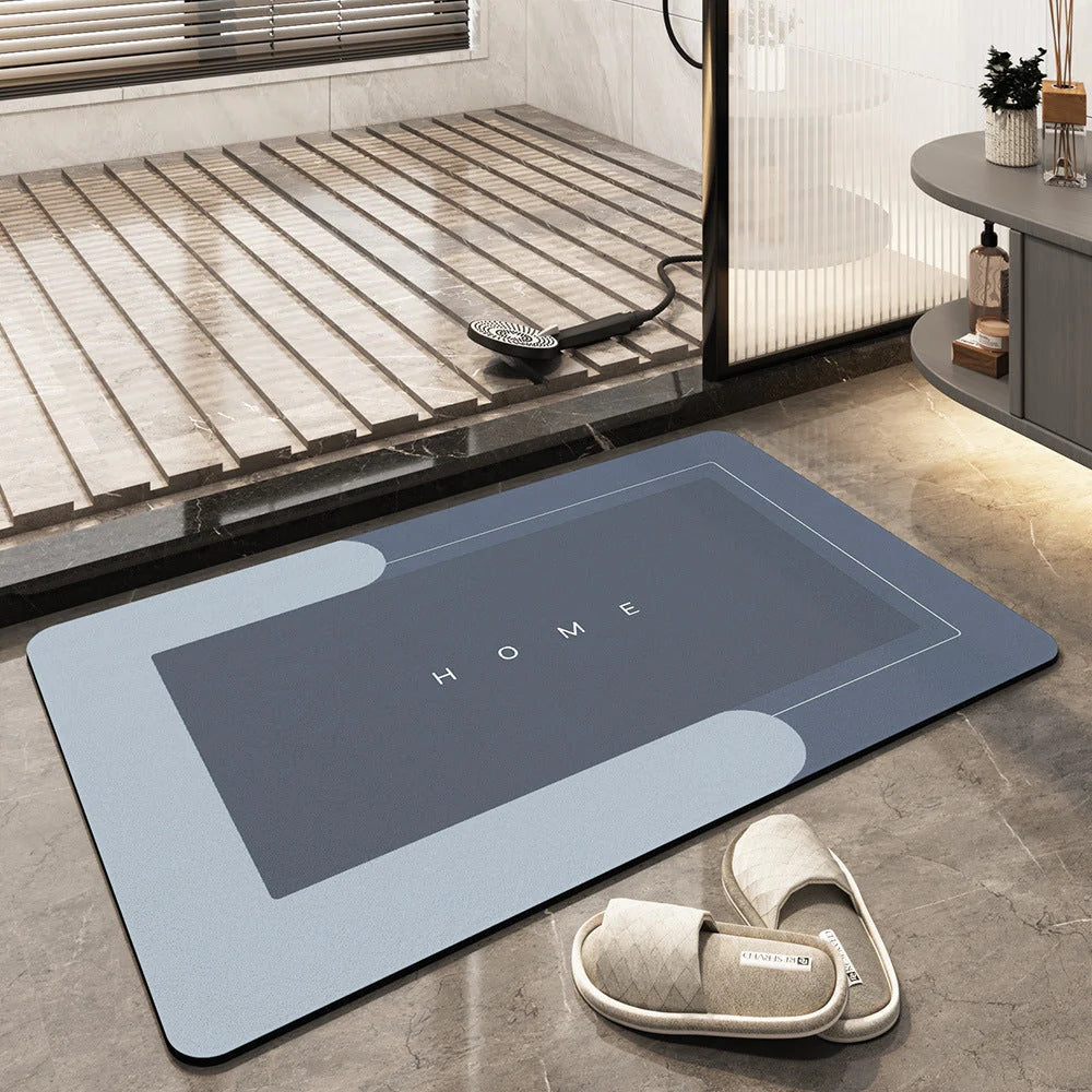 Absorbent Microfiber Bath Mat with Non-Slip Backing for Shower & Tub | Fast-Drying Bathroom Floor Mat | Soft Water-Wicking Shower Rug | Thomler
