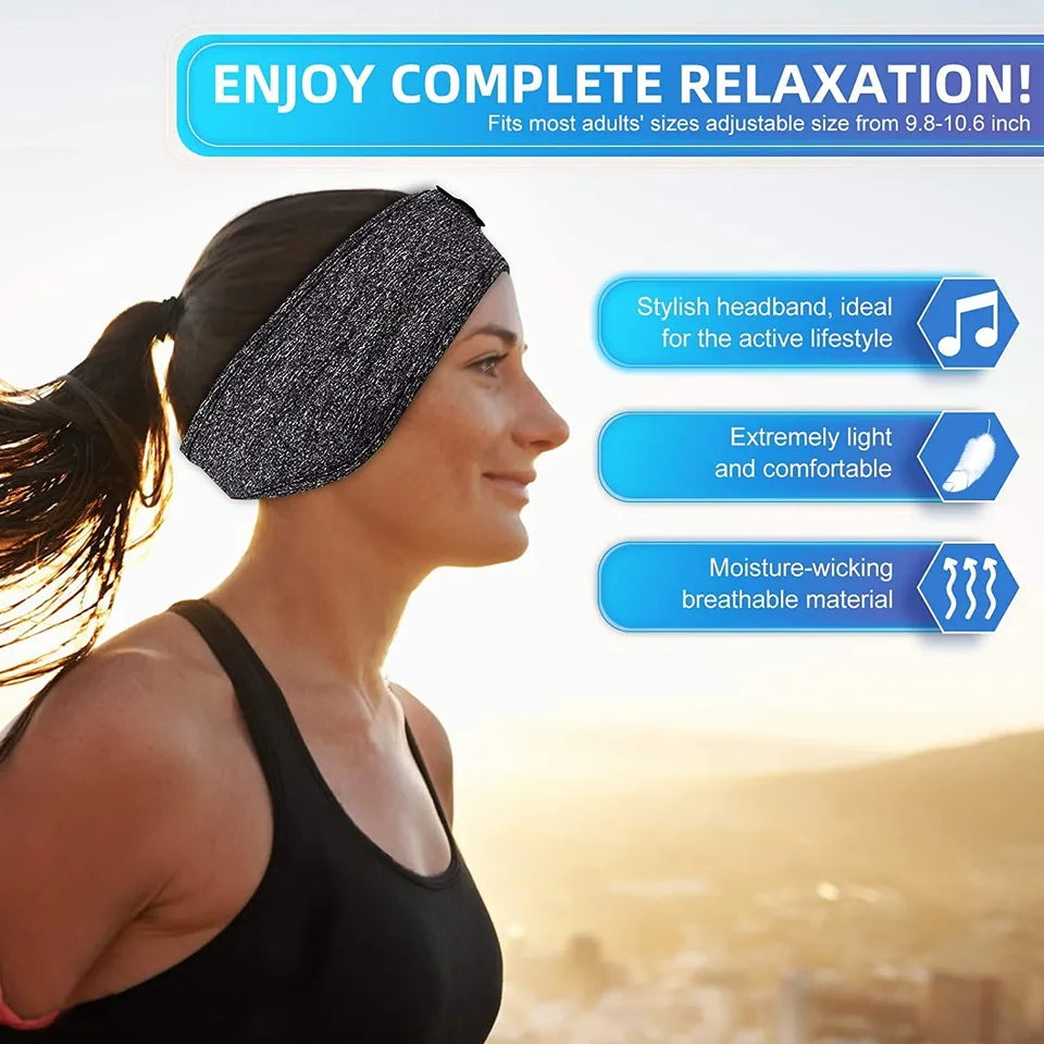 Bluetooth Sleep Headband with Built-In Speakers – Soft Wireless Headphones for Restful Sleep, Workouts & Running | Thomler