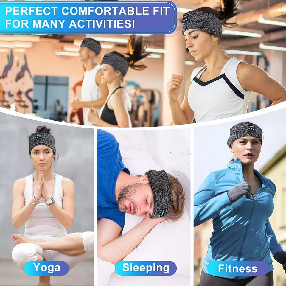 Bluetooth Sleep Headband with Built-In Speakers – Soft Wireless Headphones for Restful Sleep, Workouts & Running | Thomler