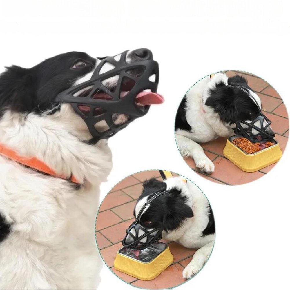 Breathable Mesh Dog Muzzle for Small to Extra Large Dogs | Adjustable Pet Safety Guard Prevents Biting Barking Chewing | Comfortable Lightwe | Thomler