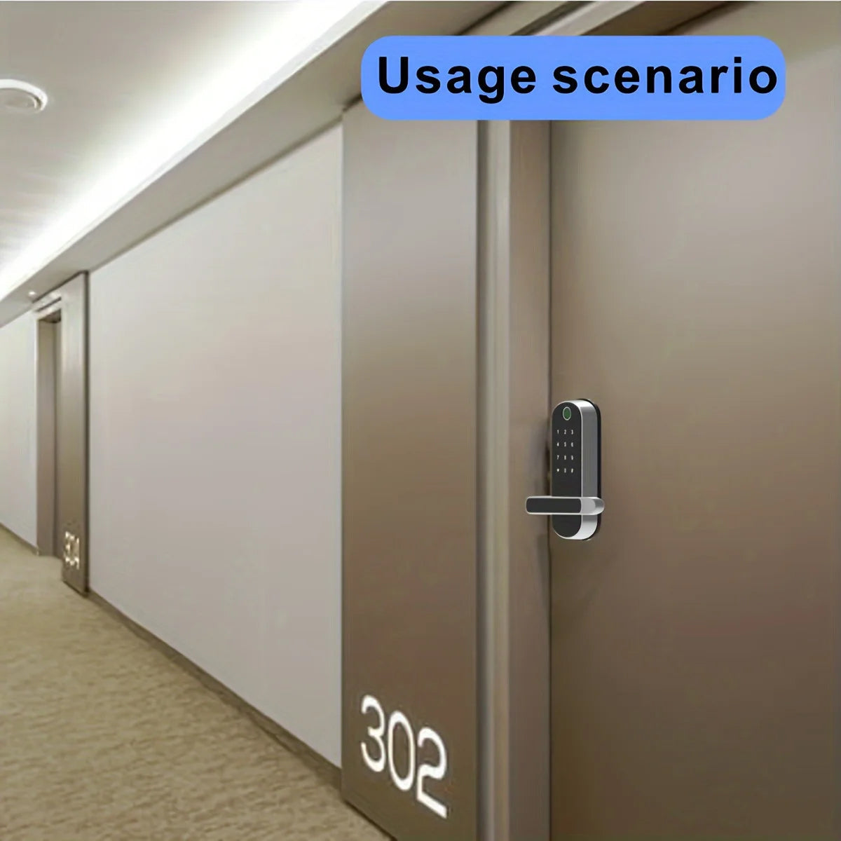 Biometric Door Lock with Fingerprint Scanner & App Control – 5 Entry Methods, 200 User Capacity | Thomler