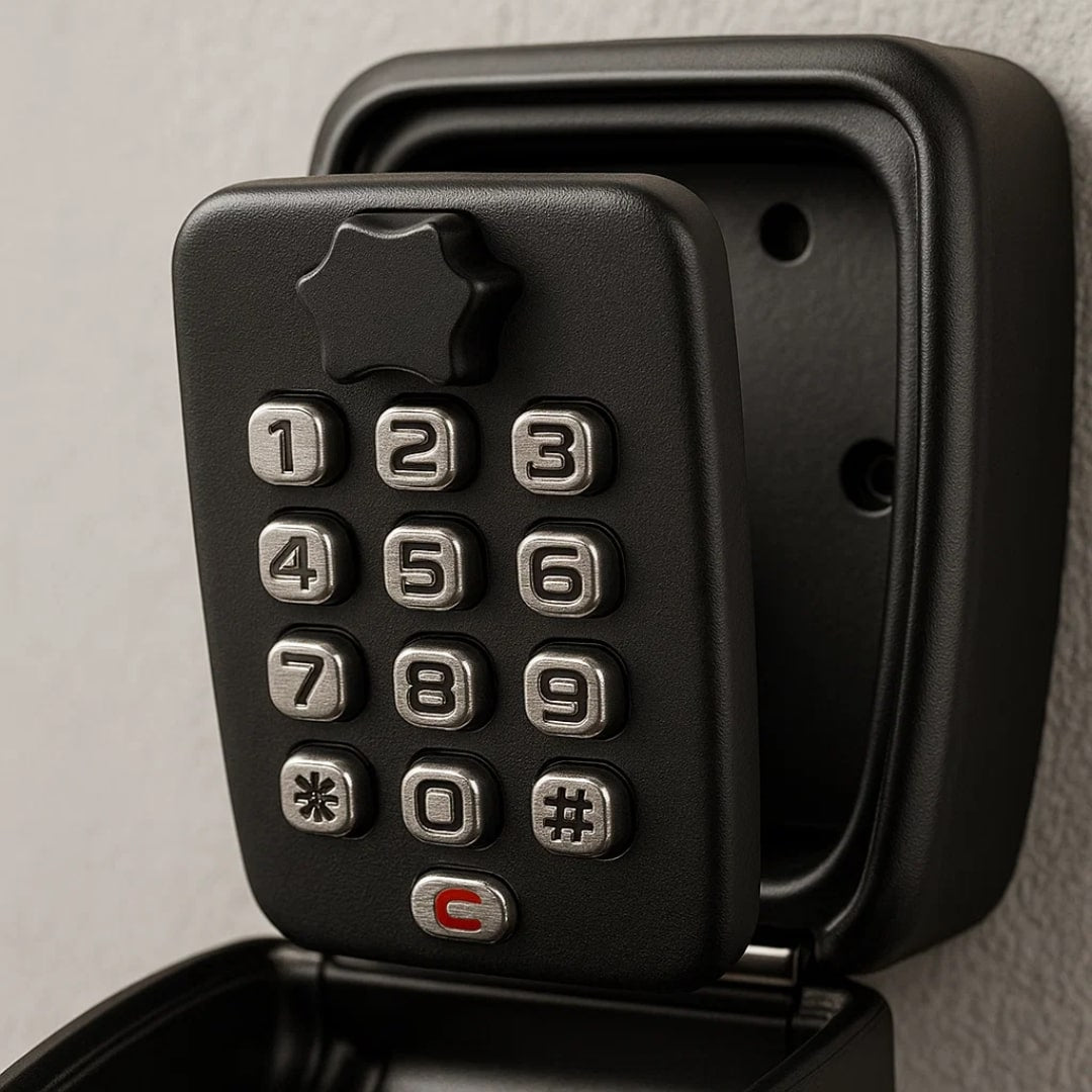 Wall-Mount Combination Lock Box for Spare Keys | Weather-Resistant Outdoor Storage for Home & Rentals | Thomler