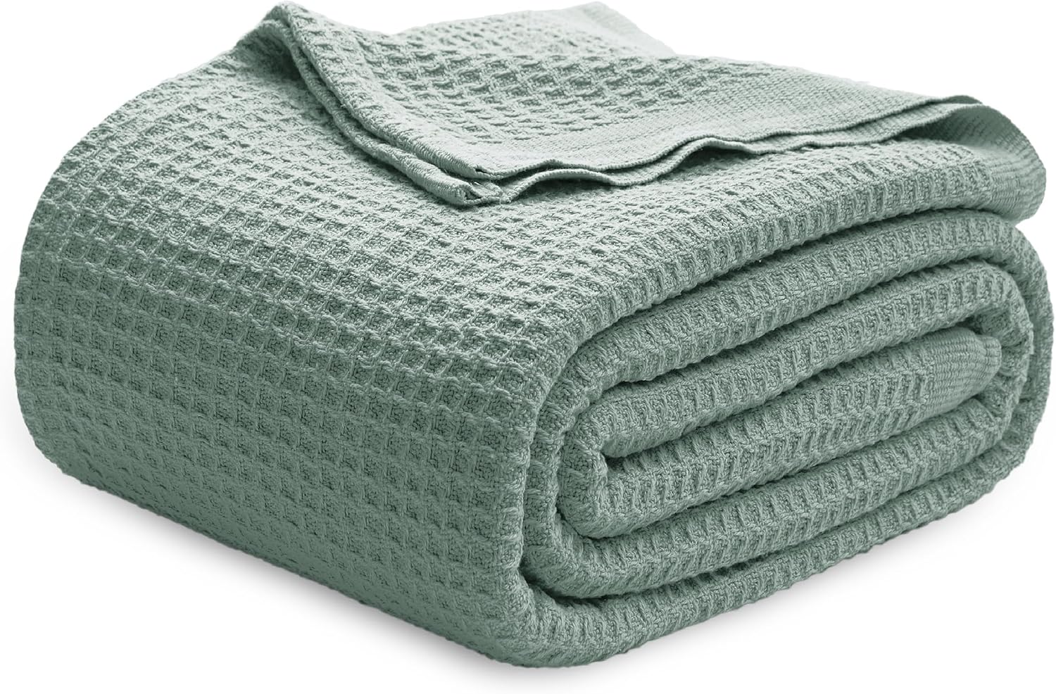 100% Cotton Waffle Weave Throw Blanket Queen King Breathable Lightweight Bed Cover for All Seasons Couch Sofa Bedroom Layering Textured | Thomler