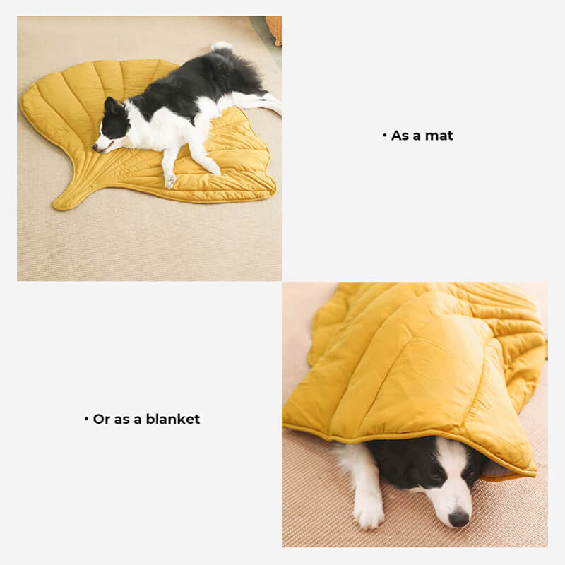 Botanical Leaf-Shaped Pet Throw Blanket - Soft Cotton-Polyester Cover for Dogs & Cats - Machine Washable Couch Protector & Floor Mat for | Thomler