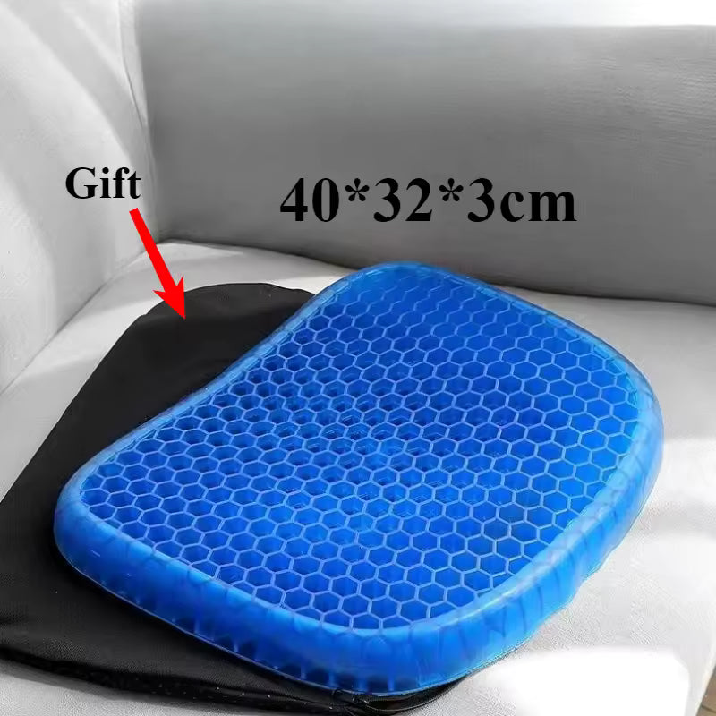 Pressure-Relieving Gel Seat Cushion for Coccyx Pain Relief | Chair Pad for Office, Car, Wheelchair | Orthopedic Support for Lower Back & | Thomler