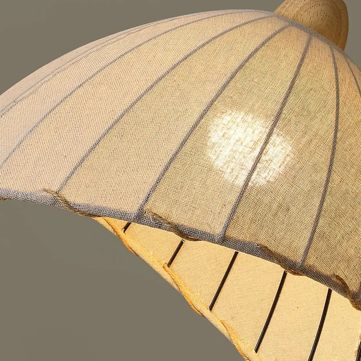 Pendant Light Wood Fabric Shade 150.0 cm 59.1 Inch Dining Room Scandinavian Japandi Hanging Ceiling Lamp E27 | Thomler
