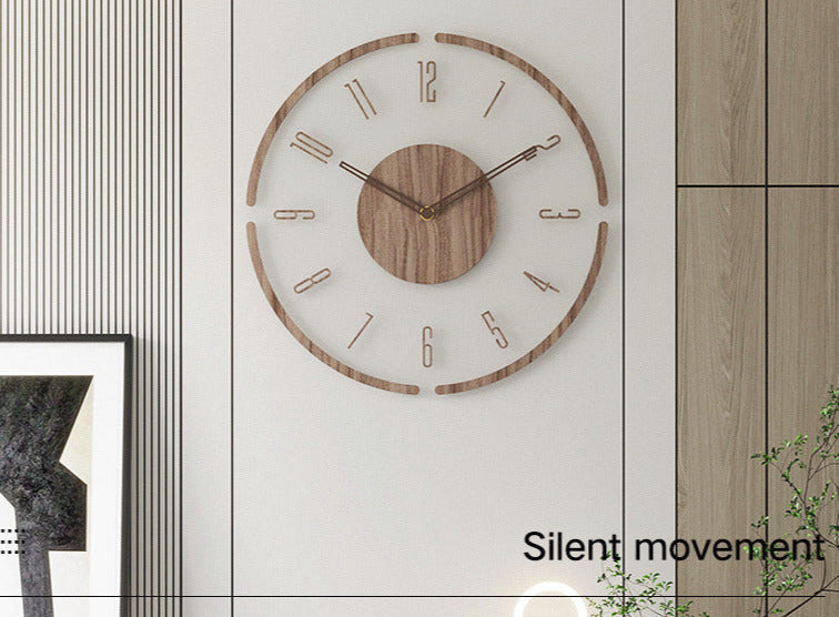 Solid Wood Wall Clock – Scandinavian Minimalist Design for Living Room, Bedroom & Office | Thomler