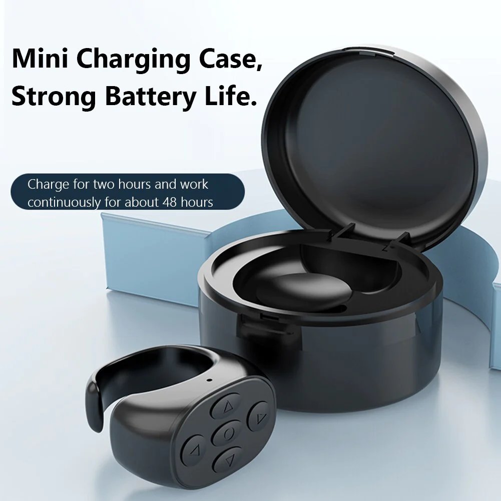 Wearable Bluetooth Page Turner Ring for Reading & Scrolling – Hands-Free Remote Control for eBooks, Presentations & Social Media | Thomler