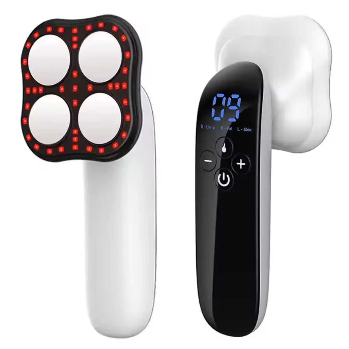 Cordless Body Contouring Device with EMS RF Red Light Heat Therapy 40 Intensity Levels Rechargeable Handheld Massager for Smooth Firm Skin | Thomler