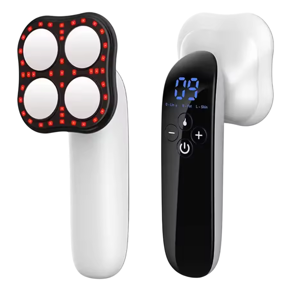 Cordless Body Contouring Device with EMS RF Red Light Heat Therapy 40 Intensity Levels Rechargeable Handheld Massager for Smooth Firm Skin | Thomler