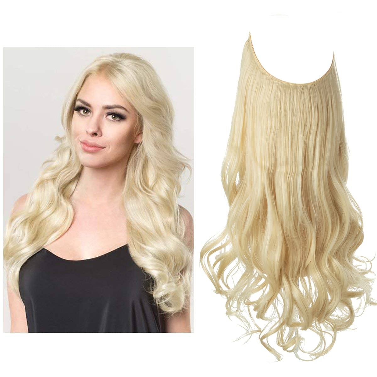 Clip-Free Volumizing Hair Band with Strands – Transparent Wire Attachment for Instant Fullness | Thomler