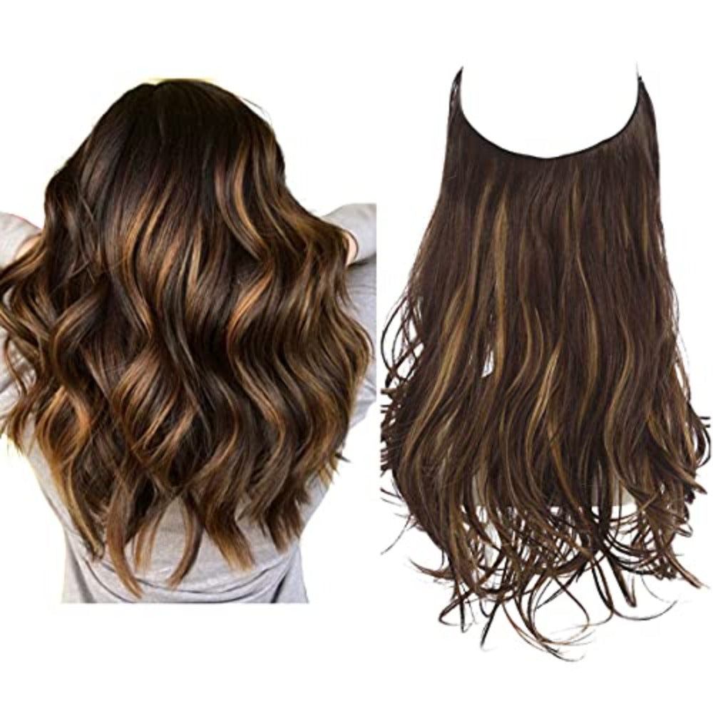 Clip-Free Volumizing Hair Band with Strands – Transparent Wire Attachment for Instant Fullness | Thomler