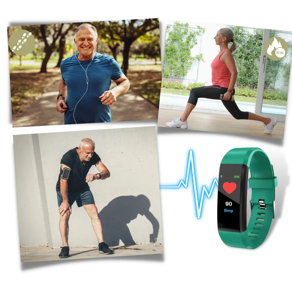 Fitness Tracker Watch with Blood Pressure & Heart Rate Monitor for Seniors | Health Smartwatch with Large Display & Waterproof Design | Thomler