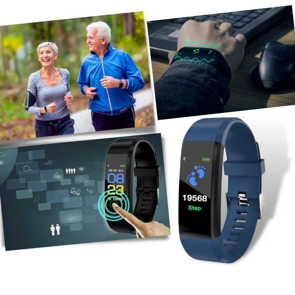 Fitness Tracker Watch with Blood Pressure & Heart Rate Monitor for Seniors | Health Smartwatch with Large Display & Waterproof Design | Thomler