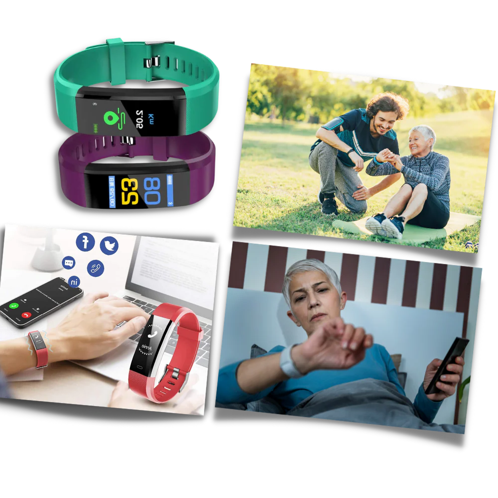 Fitness Tracker Watch with Blood Pressure & Heart Rate Monitor for Seniors | Health Smartwatch with Large Display & Waterproof Design | Thomler