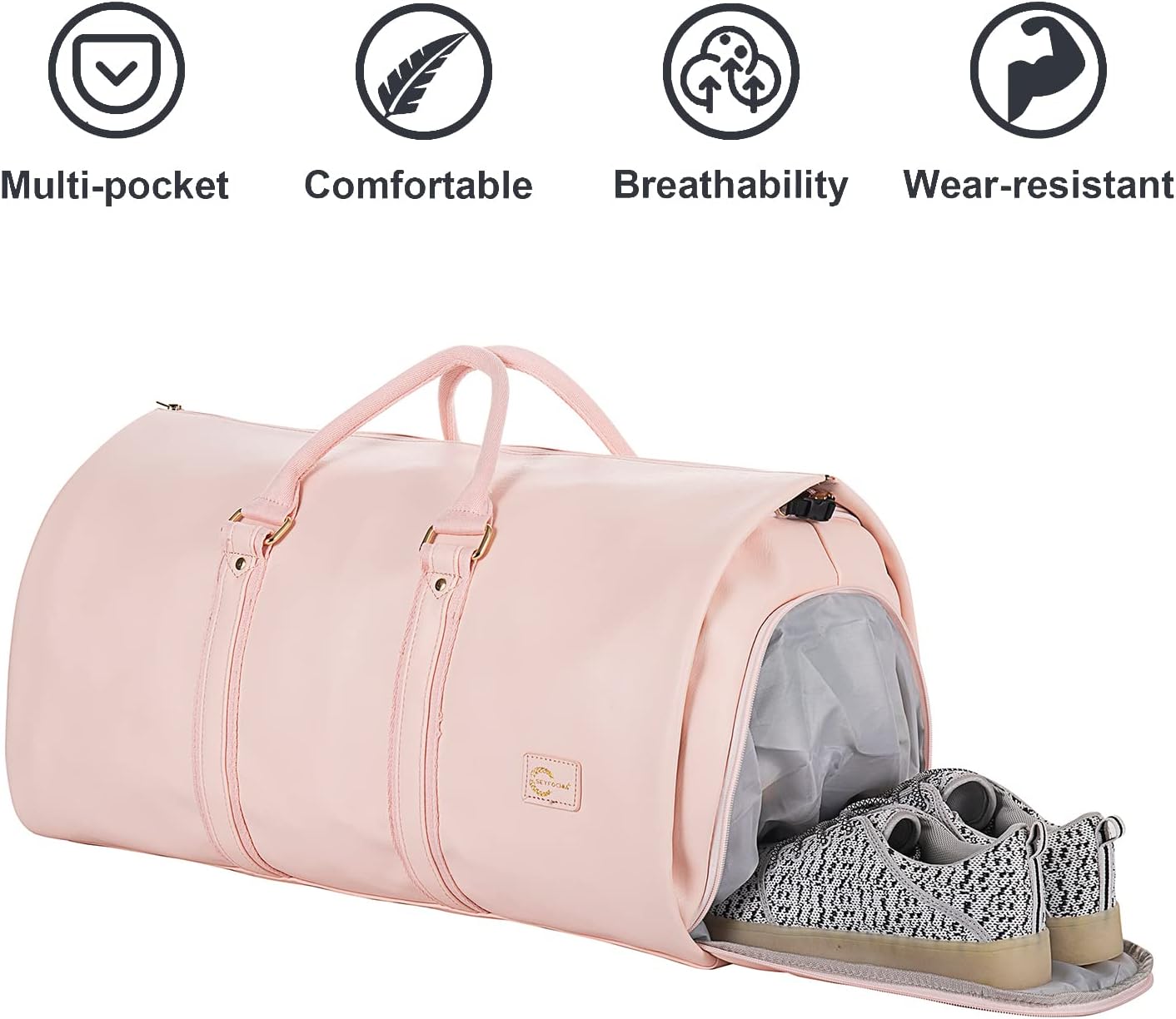 Hanging Suit Bag with Shoe Compartment – 2-in-1 Waterproof Travel Duffel for Business Trips and Weekends | Thomler