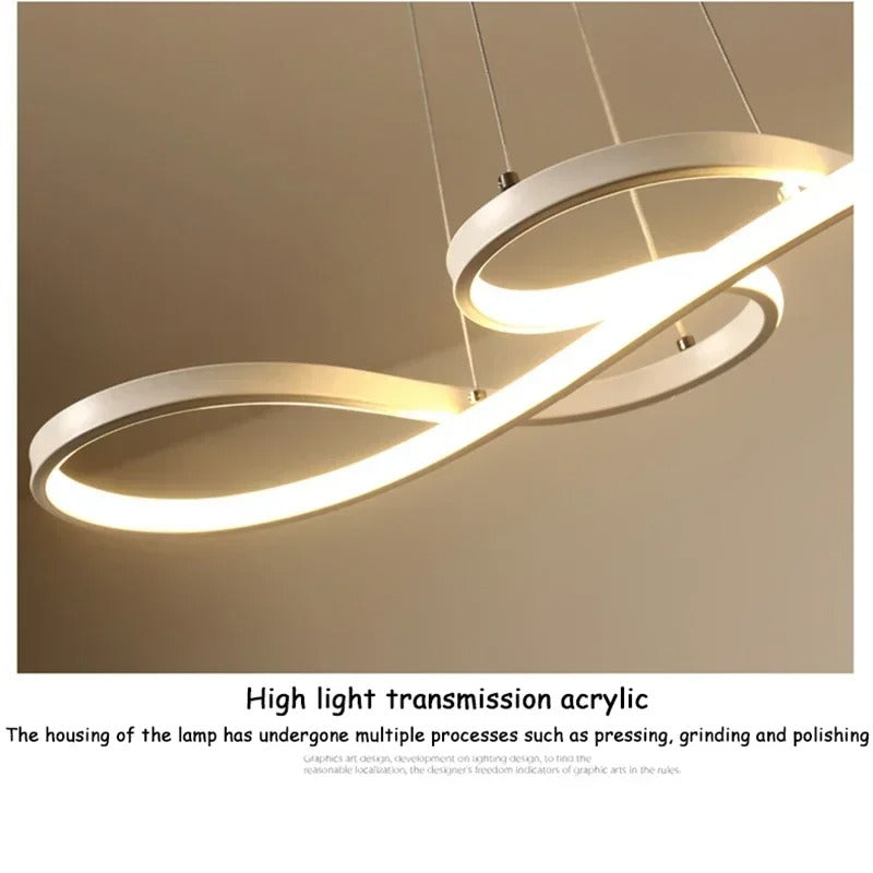 Pendant Light Aluminum LED Ring 75.0 cm Adjustable Dining Room Living Area Modern Dimmable Hanging Lamp Remote Control | Thomler