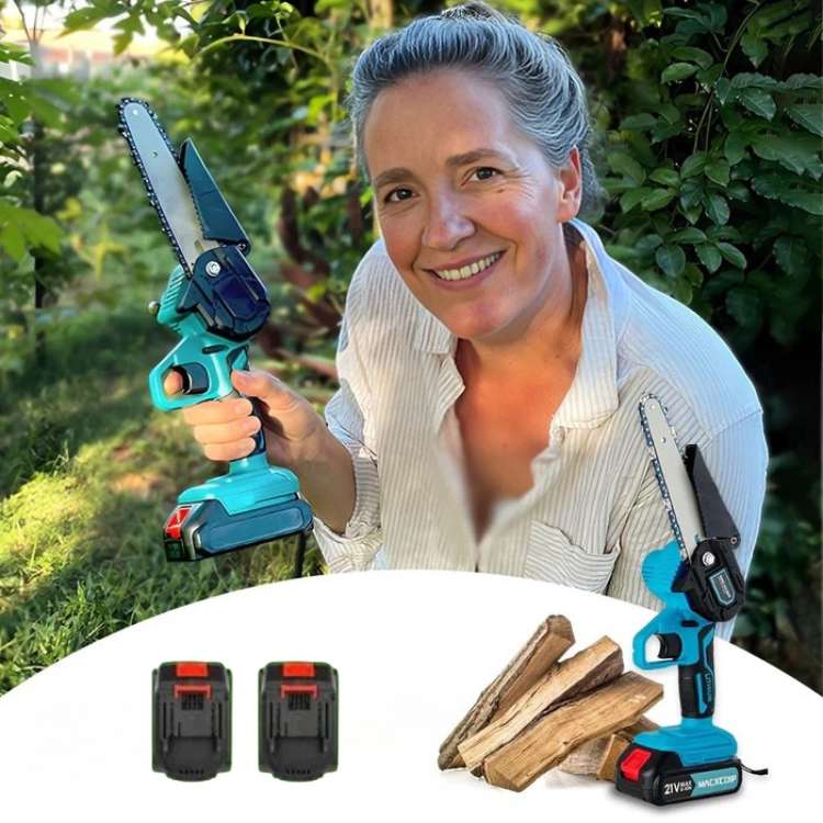 6-Inch Battery-Powered Mini Chainsaw for Yard Work, Cordless Compact Tree Trimmer Limb Saw Pruning Tool Home Garden Outdoor Use One-Handed | Thomler