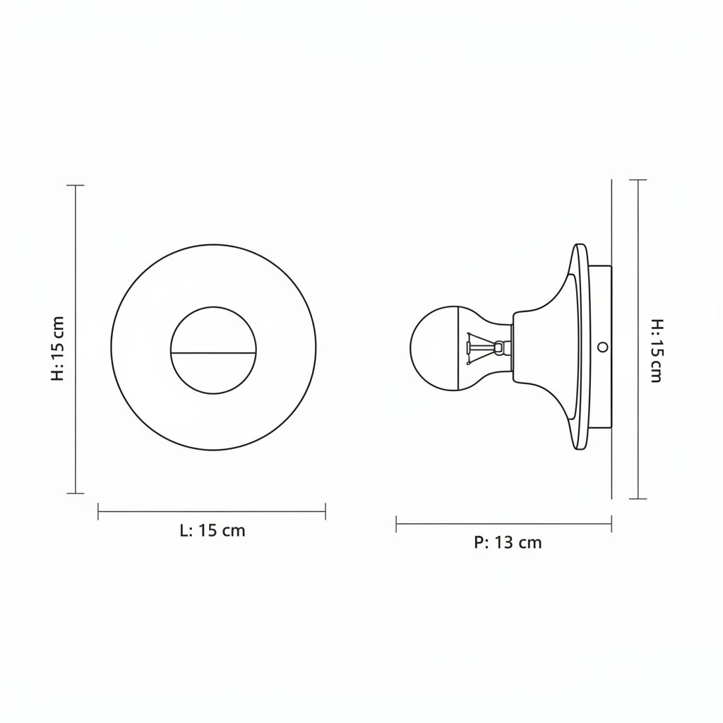 Wall Lamp Metal 15.0 cm White Retro Bedroom Hallway Reading Light Industrial Accent Lighting Fixture | Thomler
