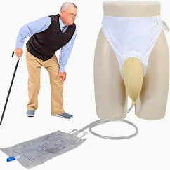Portable Urinal Bag with Drainage Tube for Men & Women | Medical-Grade Silicone Incontinence Solution for Bedridden, Post-Surgery, Travel | Thomler