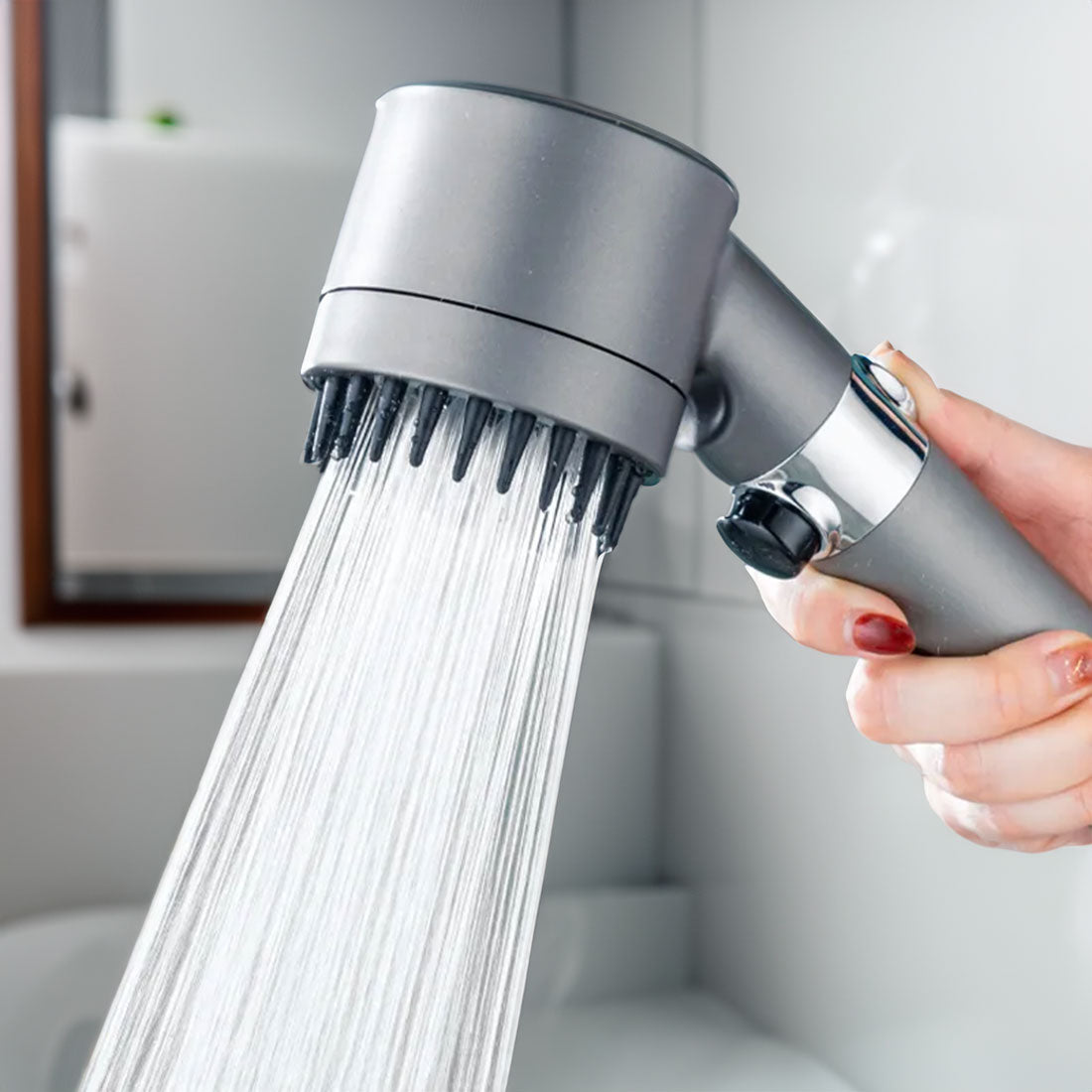 High-Pressure Shower Head with 3 Spray Modes & Built-In Water Filter for Low-Pressure Homes | Thomler