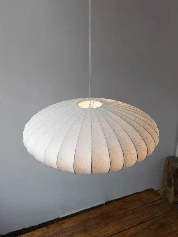 Chandelier with Fabric Shades and Crystal Accents for Dining Room, Bedroom, Living Room | Elegant Hanging Light Fixture with Multi-Tier Desi | Thomler