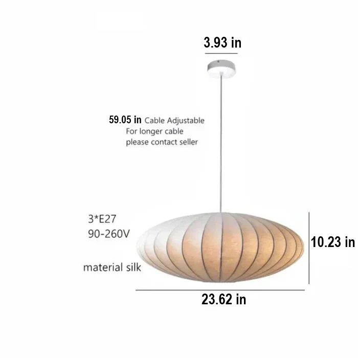 Chandelier with Fabric Shades and Crystal Accents for Dining Room, Bedroom, Living Room | Elegant Hanging Light Fixture with Multi-Tier Desi | Thomler
