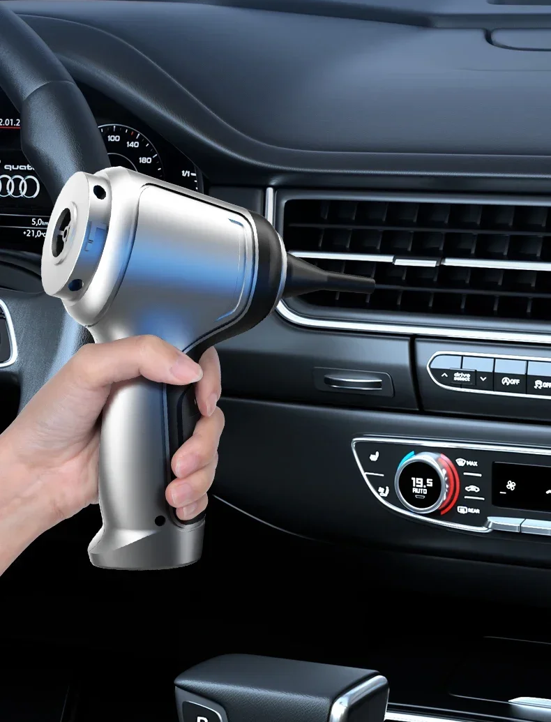 Handheld Rechargeable Vacuum Cleaner for Car & Home – Wireless Portable Dust Buster with Powerful Motor & Accessories | Thomler