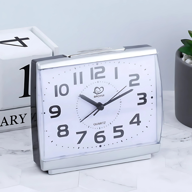 Oversized Nightstand Clock with Luminous Dial & Crisp Alarm – Quiet Sweep Movement for Bedrooms, Dorms & Seniors | Thomler