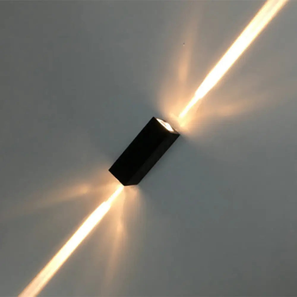 Metal Wall Sconce 2-Light Fixture Black Indoor LED Lighting Bedroom Hallway Living Room Entryway Hotel Residential Ambient Bedside | Thomler
