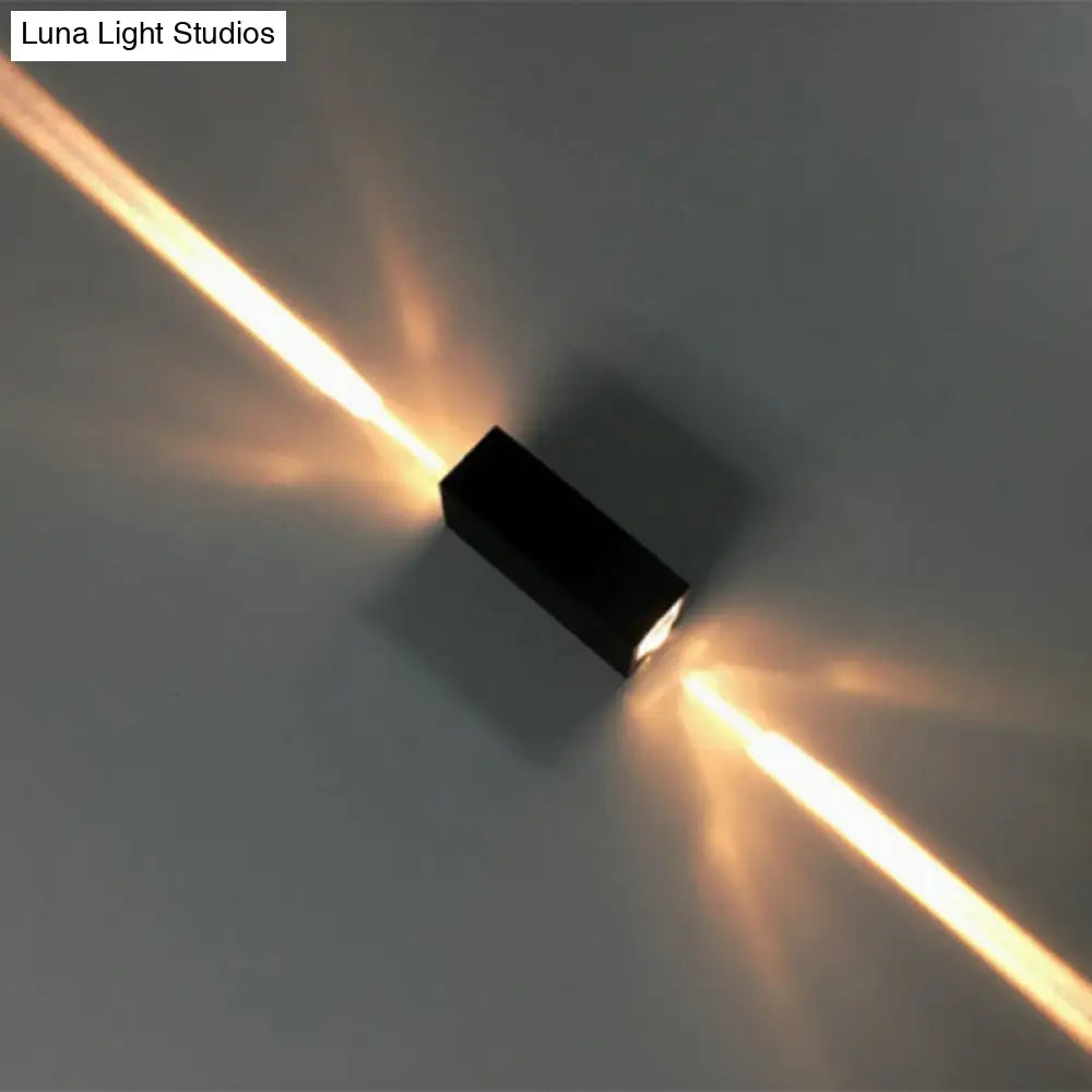 Metal Wall Sconce 2-Light Fixture Black Indoor LED Lighting Bedroom Hallway Living Room Entryway Hotel Residential Ambient Bedside | Thomler