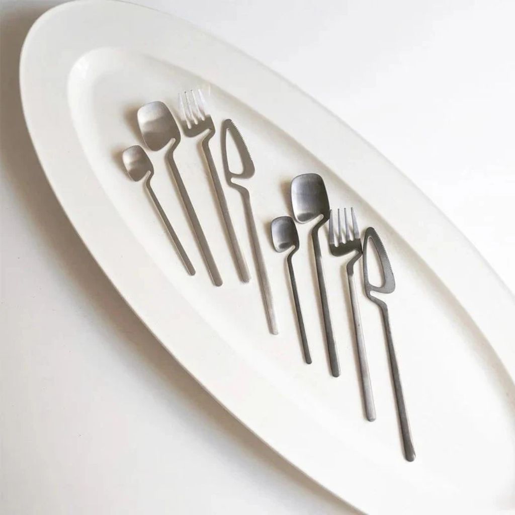 Dining Flatware Set 304 Stainless Steel Hollow Handle Fork Knife Spoon Service for 4 6 12 Modern Table Setting Silver Black Gold Rose Gold | Thomler