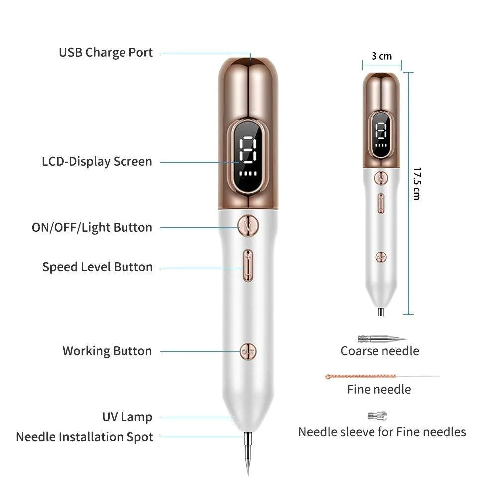 At-Home Precision Spot Removal Device with 9 Adjustable Intensity Settings for Skin Imperfections & Unwanted Marks | Thomler